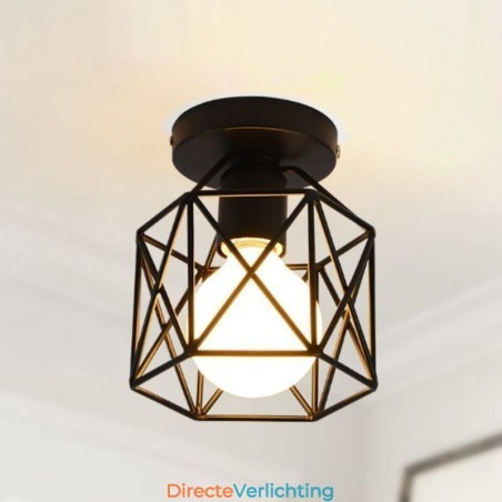 Metalen kooi plafondlamp Metalen kooi plafondlamp