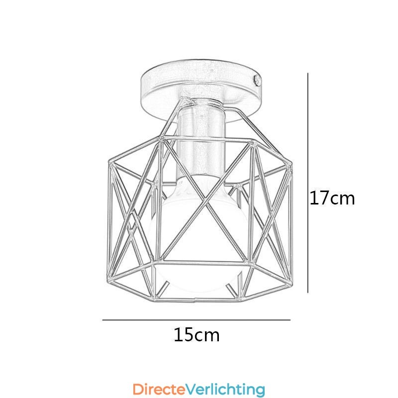 Metalen kooi plafondlamp