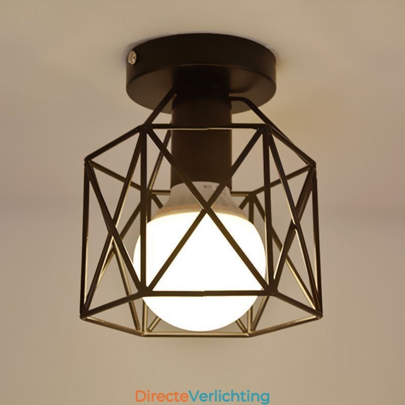 Metalen kooi plafondlamp