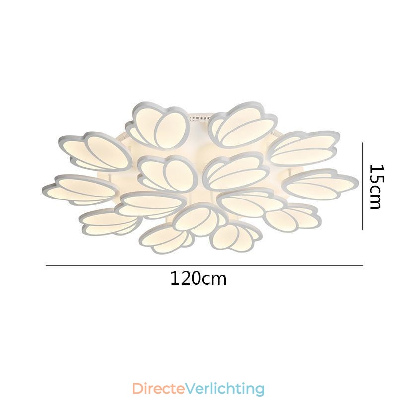 Moderne plafondlamp met tulp als decoratieve verlichting