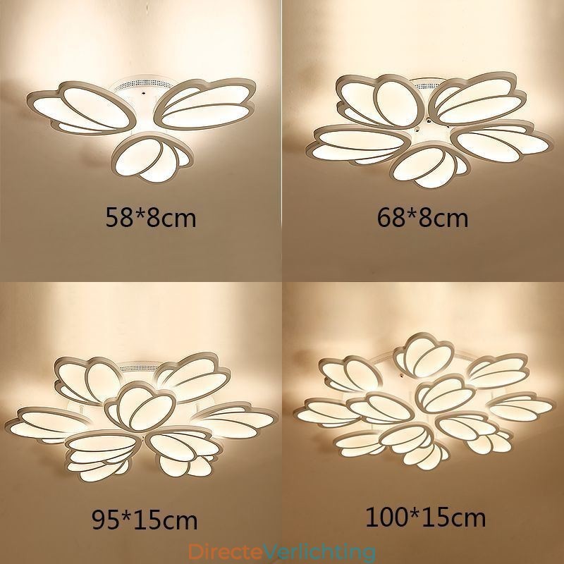 Moderne plafondlamp met tulp als decoratieve verlichting