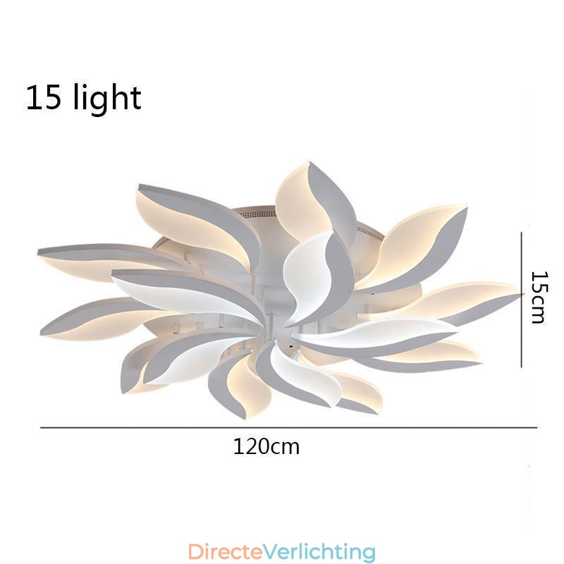 Plafondlamp met acryl bloemblaadjes