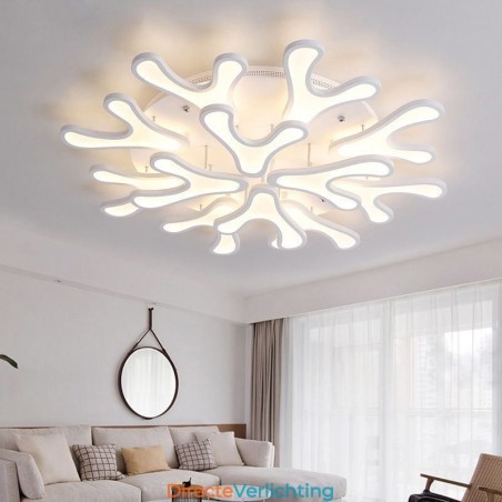 Plafondlamp van acryl met gewei Plafondlamp van acryl met gewei