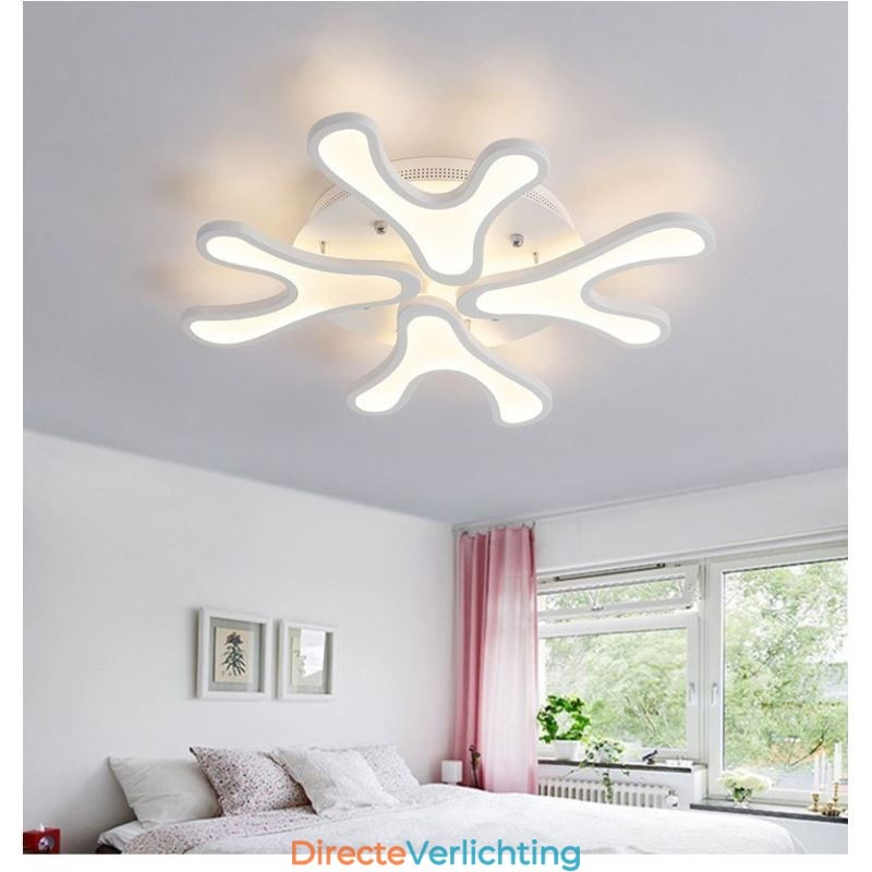 Plafondlamp van acryl met gewei