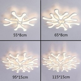 Plafondlamp van acryl met gewei