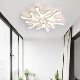 Plafondlamp van acryl met gewei