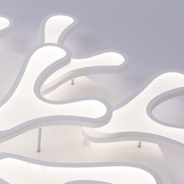 Plafondlamp van acryl met gewei