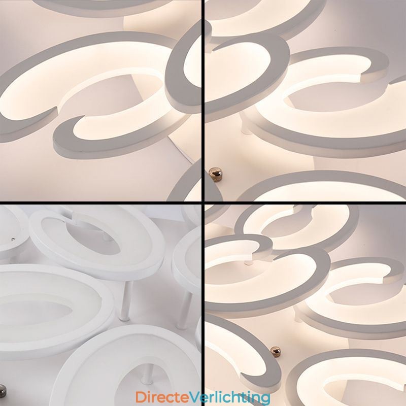 Bloemvormige plafondlamp met plafondbevestiging