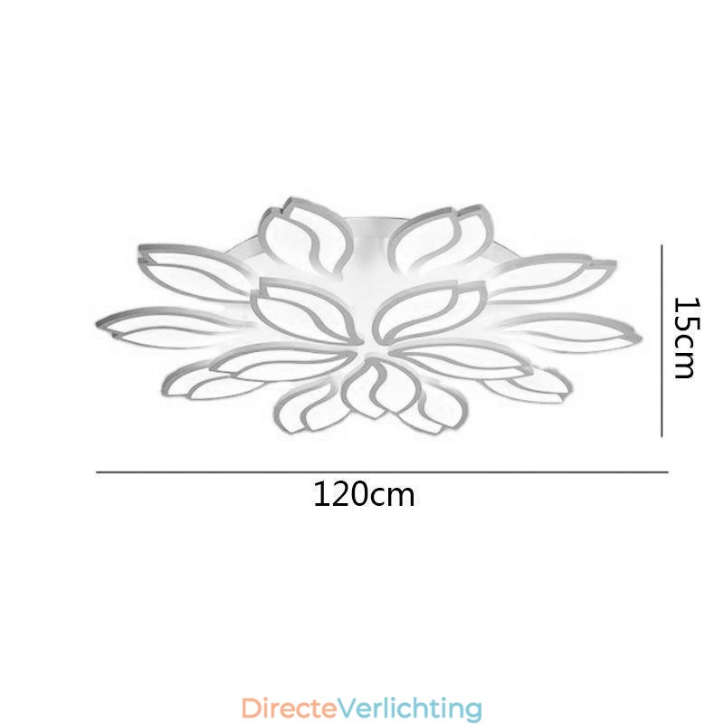 Plafondlamp met acryl bloemmotief