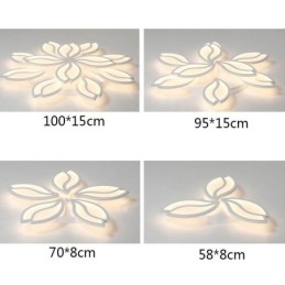 Plafondlamp met acryl bloemmotief