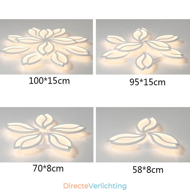 Plafondlamp met acryl bloemmotief