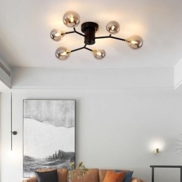 Glazen bol plafondlamp Magic Bean