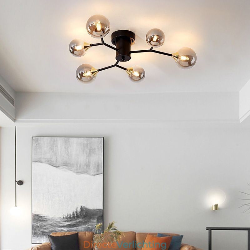 Glazen bol plafondlamp Magic Bean