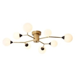 Glazen bol plafondlamp Magic Bean