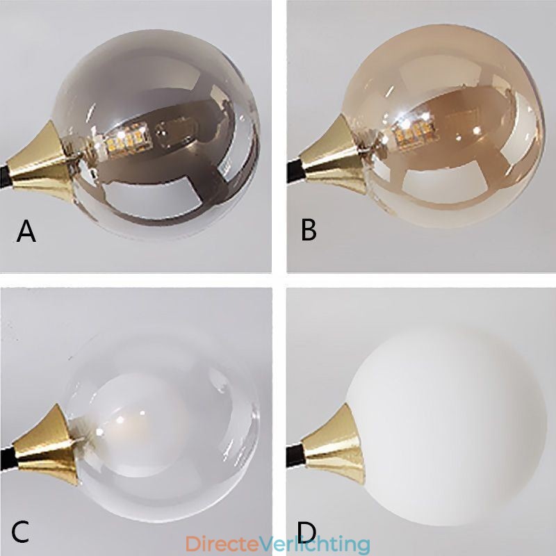 Glazen bol plafondlamp Magic Bean