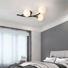 Moderne minimalistische glazen bol plafondlamp met verzonken montage