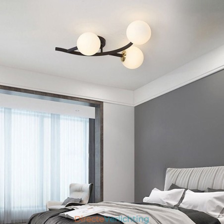 Moderne minimalistische glazen bol plafondlamp met verzonken montage Moderne minimalistische glazen bol plafondlamp met verzonken montage