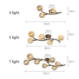 Moderne minimalistische glazen bol plafondlamp met verzonken montage