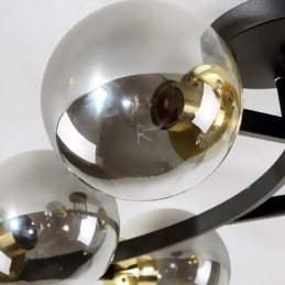 Moderne minimalistische glazen bol plafondlamp met verzonken montage