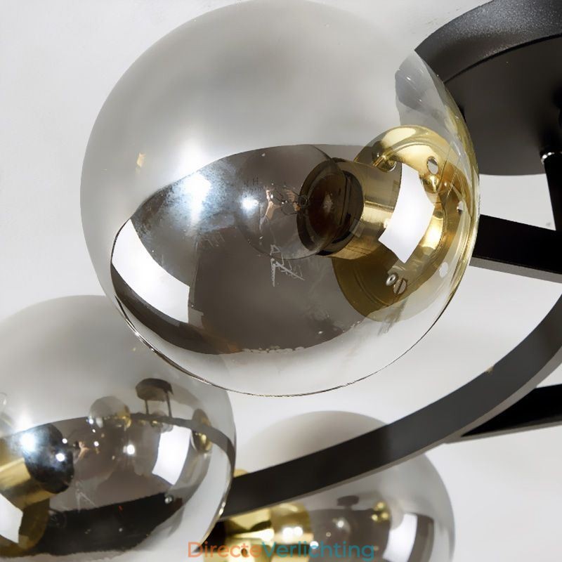Moderne minimalistische glazen bol plafondlamp met verzonken montage