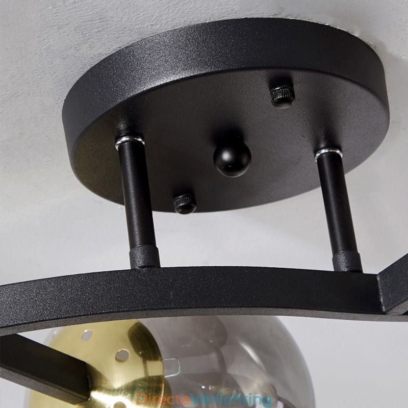 Moderne minimalistische glazen bol plafondlamp met verzonken montage