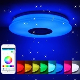 Kleurrijke plafondlamp met Bluetooth-muziekluidspreker en timingfunctie
