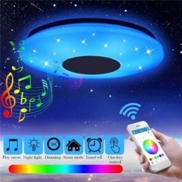 Kleurrijke plafondlamp met Bluetooth-muziekluidspreker en timingfunctie
