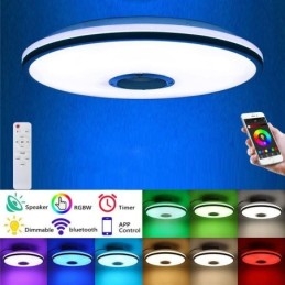 Kleurrijke plafondlamp met Bluetooth-muziekluidspreker en timingfunctie