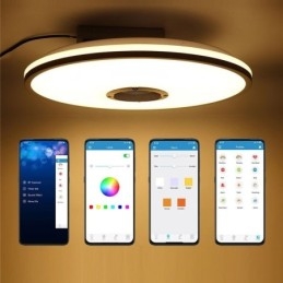 Kleurrijke plafondlamp met Bluetooth-muziekluidspreker en timingfunctie