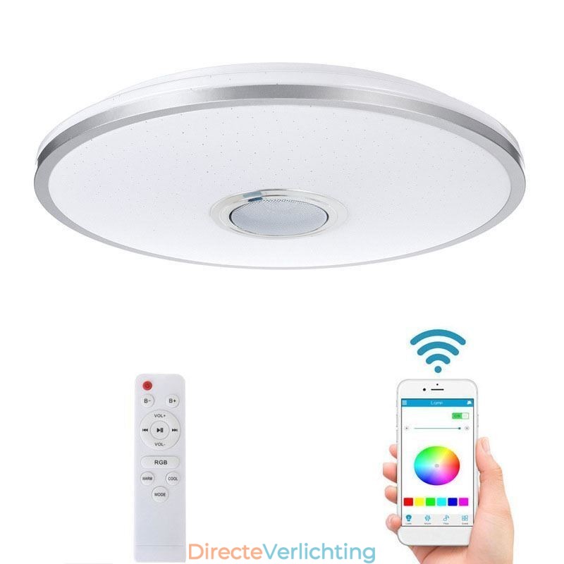 Kleurrijke plafondlamp met Bluetooth-muziekluidspreker en timingfunctie