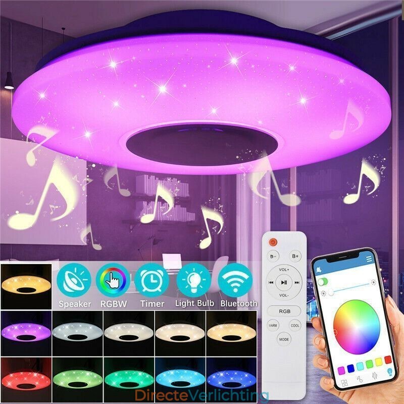 Inbouw decoratieve lamp met afstandsbediening via APP, Bluetooth-muziekluidsprekerlamp