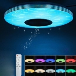 Plafondlamp met decoratieve montage, afstandsbediening via APP, Bluetooth-muziekluidsprekerlamp
