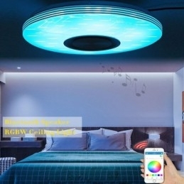 Plafondlamp met decoratieve montage, afstandsbediening via APP, Bluetooth-muziekluidsprekerlamp
