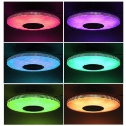 Plafondlamp met decoratieve montage, afstandsbediening via APP, Bluetooth-muziekluidsprekerlamp
