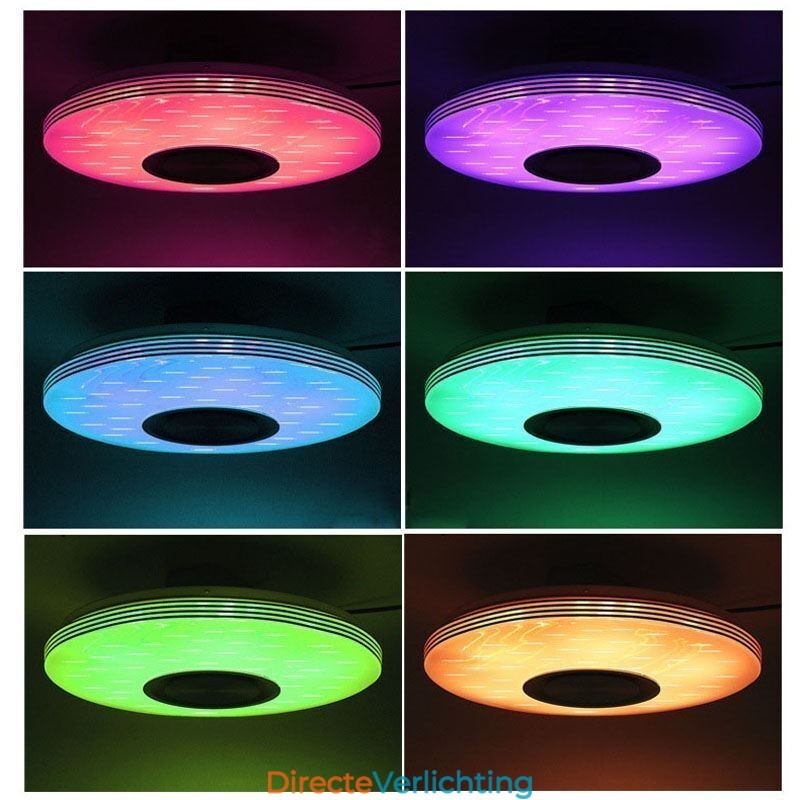 Plafondlamp met decoratieve montage, afstandsbediening via APP, Bluetooth-muziekluidsprekerlamp
