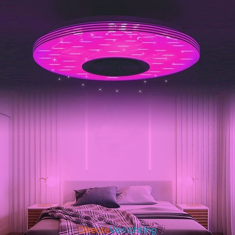 Plafondlamp met decoratieve montage, afstandsbediening via APP, Bluetooth-muziekluidsprekerlamp