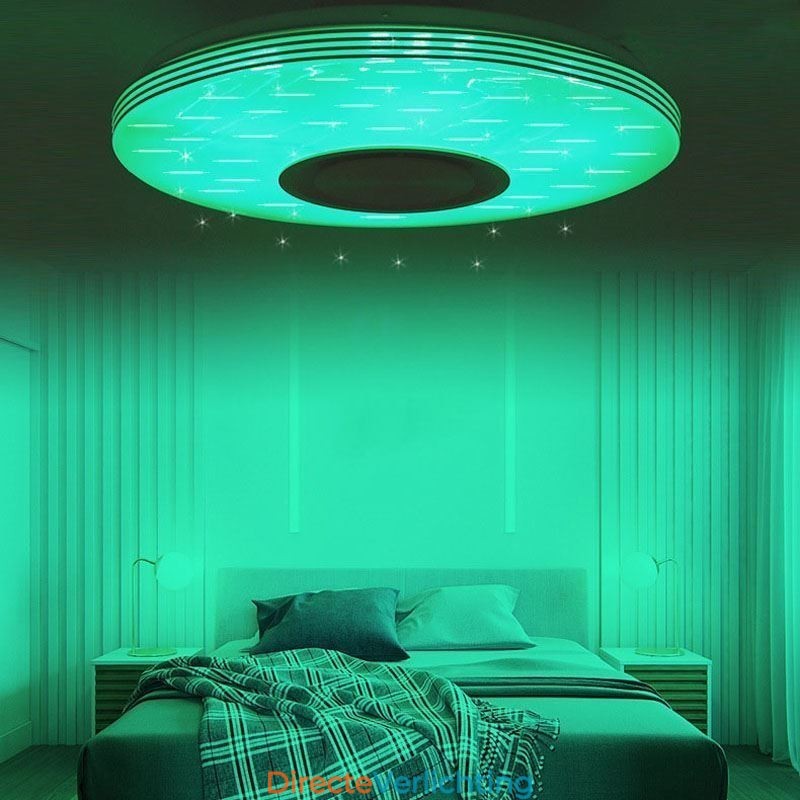Plafondlamp met decoratieve montage, afstandsbediening via APP, Bluetooth-muziekluidsprekerlamp