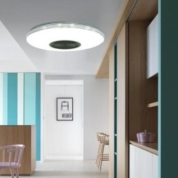 Plafondlamp met decoratieve montage, afstandsbediening via APP, Bluetooth-muziekluidsprekerlamp