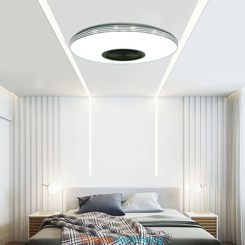 Plafondlamp met decoratieve montage, afstandsbediening via APP, Bluetooth-muziekluidsprekerlamp