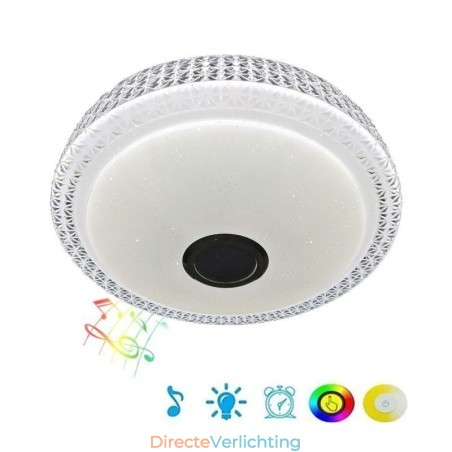 Plafondlamp Decoratieve lamp Afstandsbediening APP-bediening Bluetooth Muziek Luidspreker Inbouw Plafondlamp Decoratieve lamp Afstandsbediening APP-bediening Bluetooth Muziek Luidspreker Inbouw