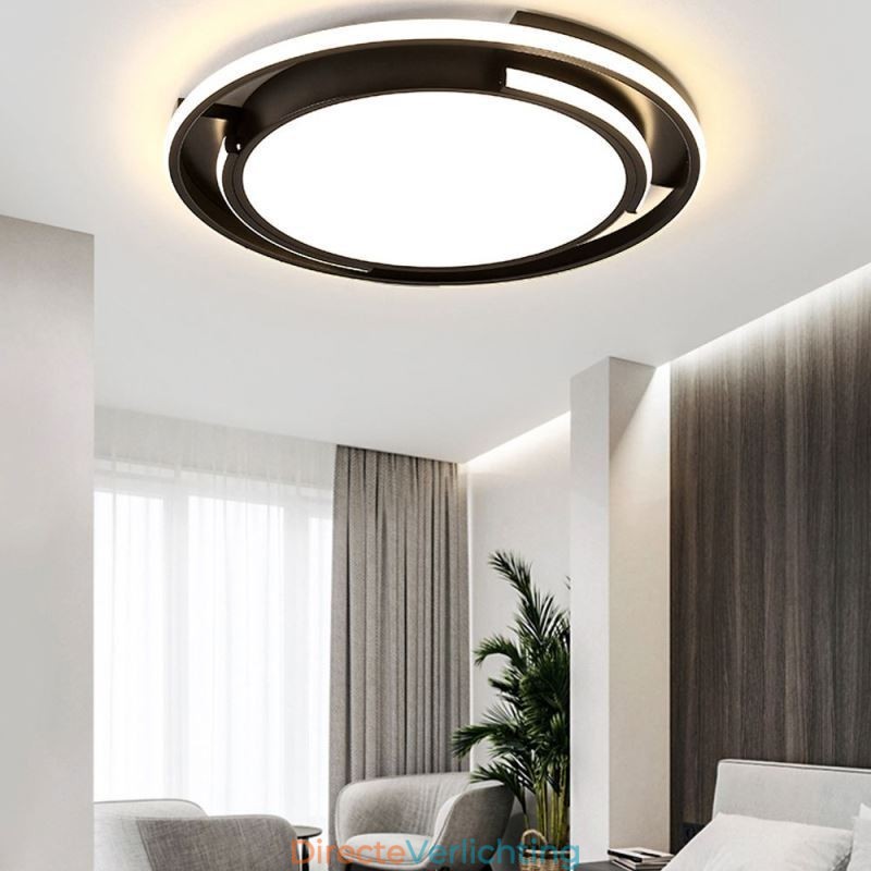 Moderne minimalistische plafondlamp met ronde plafondbevestiging