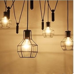 Eetkamer Zit Kroonluchter Amerikaanse Landelijke Lampen En Lantaarns Lift Kleine Kooien Hanglamp