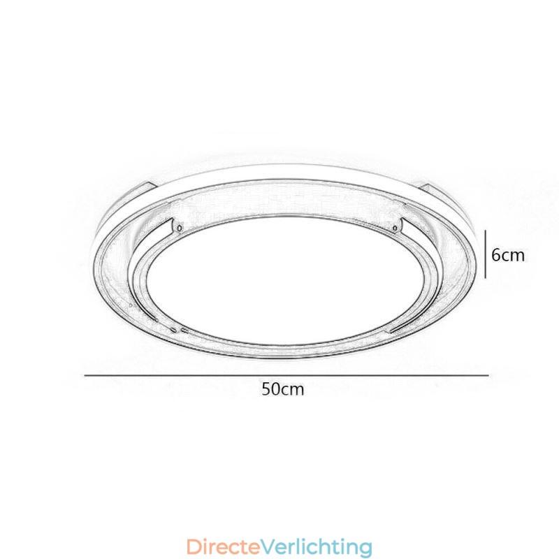 Moderne minimalistische plafondlamp met ronde plafondbevestiging