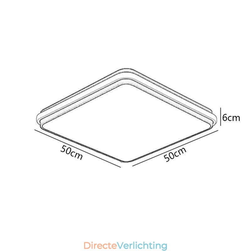 Minimalistische vierkante plafondlamp met moderne acrylverlichting