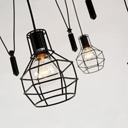 Eetkamer Zit Kroonluchter Amerikaanse Landelijke Lampen En Lantaarns Lift Kleine Kooien Hanglamp