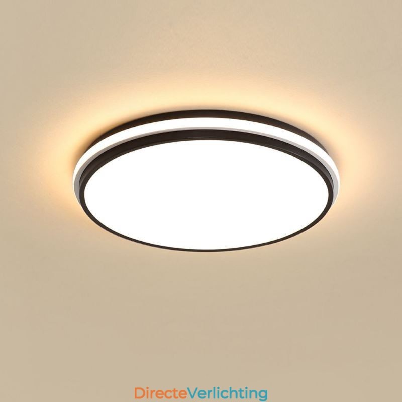 Minimalistische ronde plafondlamp met inbouwmontage, moderne acrylverlichting