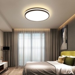 Minimalistische ronde plafondlamp met inbouwmontage, moderne acrylverlichting