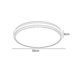 Minimalistische ronde plafondlamp met inbouwmontage, moderne acrylverlichting