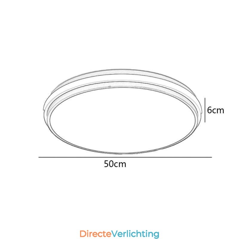 Minimalistische ronde plafondlamp met inbouwmontage, moderne acrylverlichting