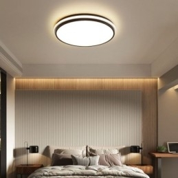 Minimalistische ronde plafondlamp met inbouwmontage, moderne acrylverlichting